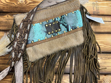 Load image into Gallery viewer, Keep It Gypsy Maxine Crossbody with Turquoise Python