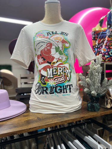 Retro Merry & Bright Tee