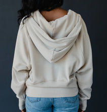 Load image into Gallery viewer, Light Tan Hooded Sweatshirt With Thumb Holes