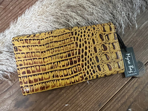 Myra Stride Wallet - Croc Mustard