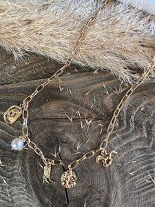 Western Charm Necklace - COWBOY HAT/BOOT/PEARL