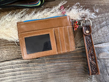 Load image into Gallery viewer, Pride of Prickly Card Holder - Tan Pink Turquoise
