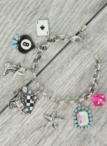 Western Charm Bracelet - Silver