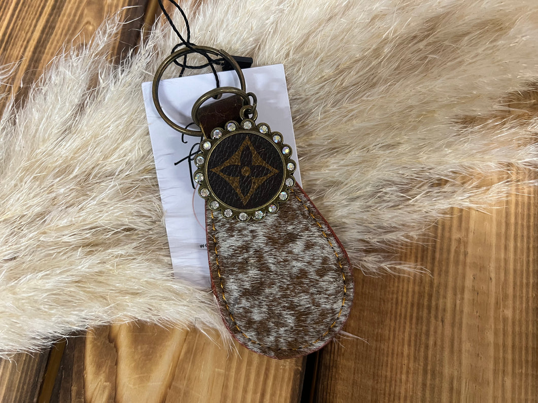 Hair on Hide Keychain - Speckled