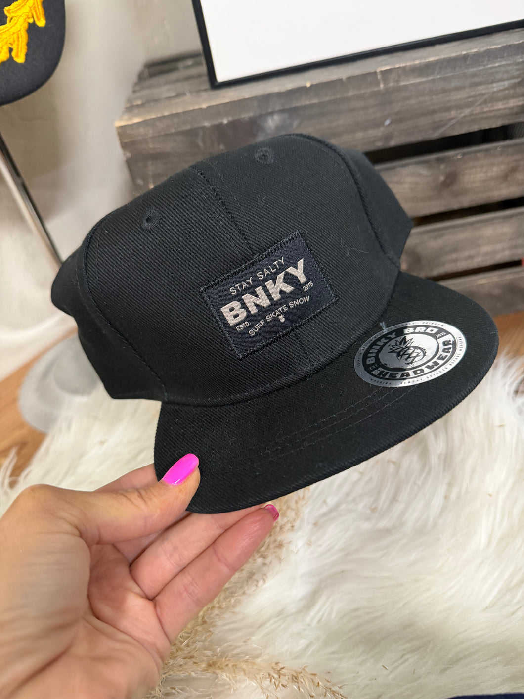 BINKY BRO SNAP BACK HAT - BLACK