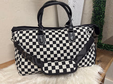 Load image into Gallery viewer, Checkered Weekender Bag - Black