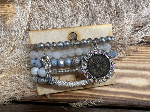 Keep It Gypsy Bracelet Stack - Light Gray