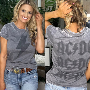 AC/DC TEE - GRAY BOLT