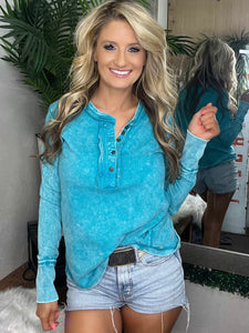 Izzy Long Sleeve Raw Hem Top