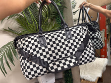 Load image into Gallery viewer, Checkered Weekender Bag - Black
