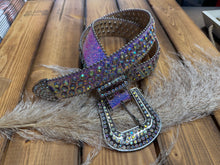 Load image into Gallery viewer, Crystal Western Belts - Multi-Colored