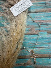 Load image into Gallery viewer, Chan Sutton Remi Cross Necklace - Gold
