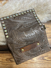 Load image into Gallery viewer, Keep It Gypsy Becca Card Holder - Dark Tan Paisley W/AB Crystal