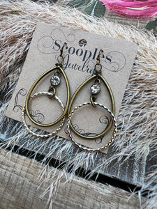 Double Hoop Crystal Earrings