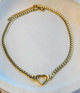 Cuban Heart Necklace - GOLD