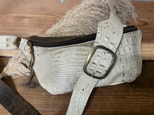 Load image into Gallery viewer, Keep It Gypsy Cream/Gold Croc Bum Bag