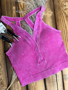 Reba Back Cutout Brami - Fuchsia