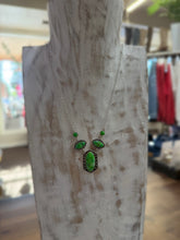 Load image into Gallery viewer, Shielded Lime Turquoise Necklace