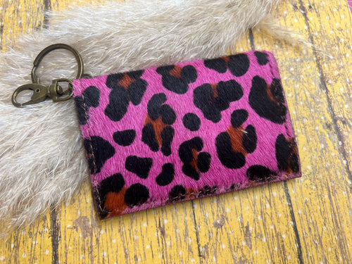 Becca Card Holder - HOH Electric Pink Leopard