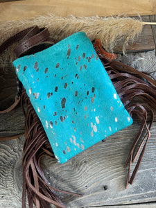 American Darling Small Crossbody - Turquoise W/Silver Splatter