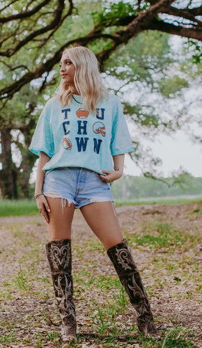 Touchdown Embroidered Football Tee