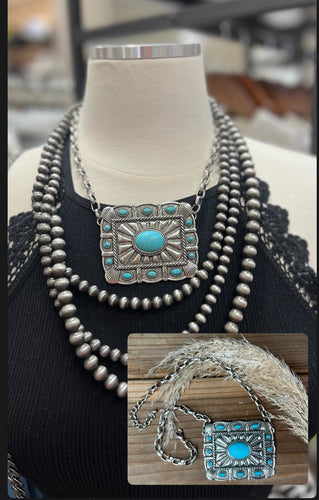 Concho Buckle Necklace