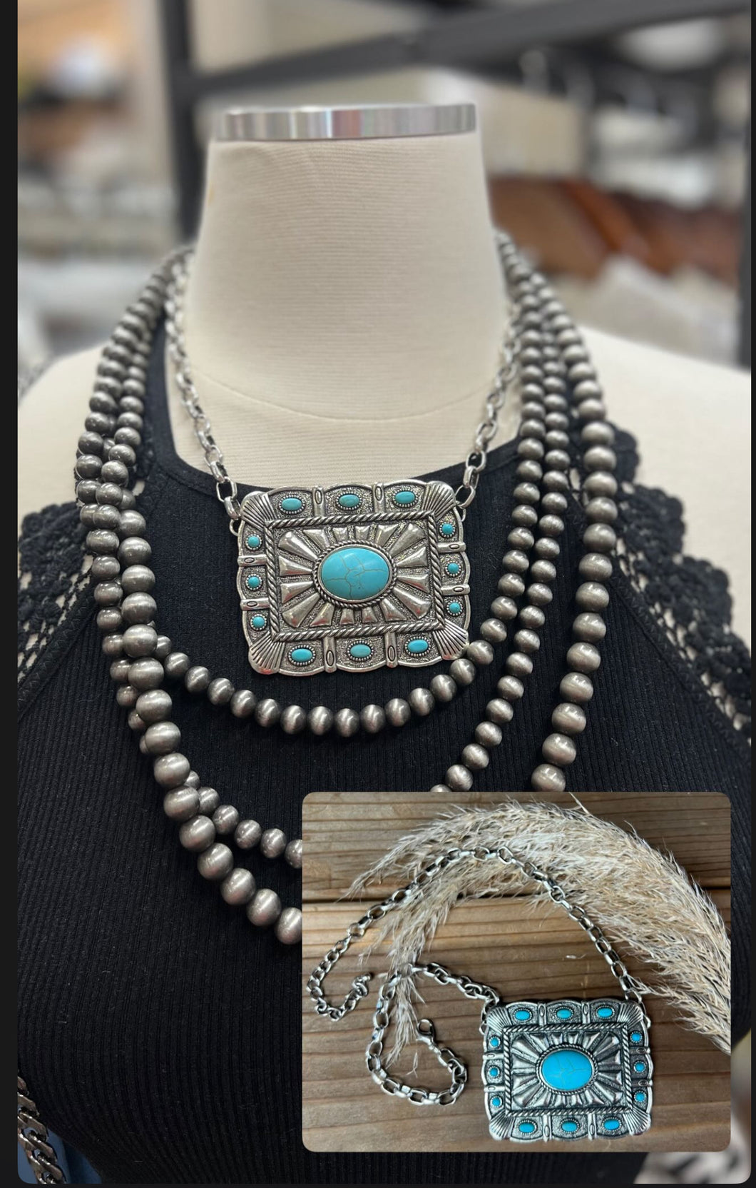 Concho Buckle Necklace
