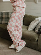 Load image into Gallery viewer, Wide Leg Checkered Lounge Bottoms
