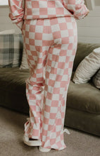 Load image into Gallery viewer, Wide Leg Checkered Lounge Bottoms