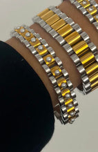 Load image into Gallery viewer, Chan Sutton Bracelet - 2 Tone(Silver &amp; Gold W/Pearls)