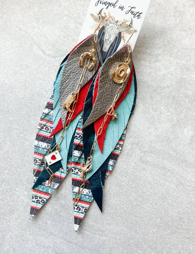 One of a Kind Western Stack Earrings