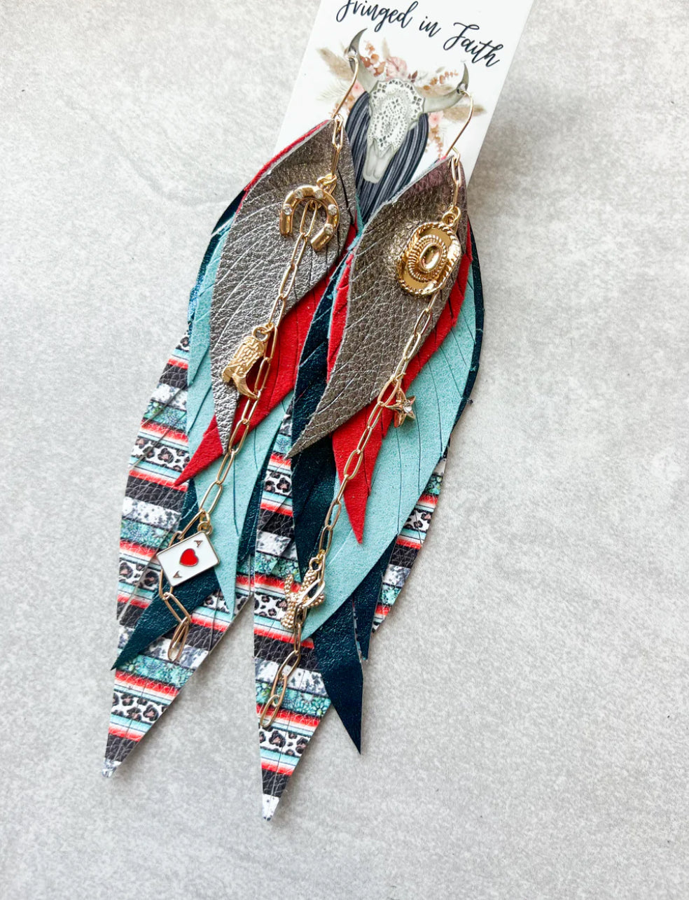 One of a Kind Western Stack Earrings