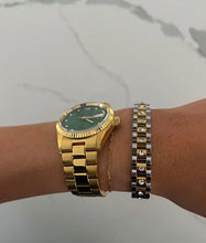 Load image into Gallery viewer, Chan Sutton Bracelet - 2 Tone(Silver &amp; Gold W/Clear Stones)