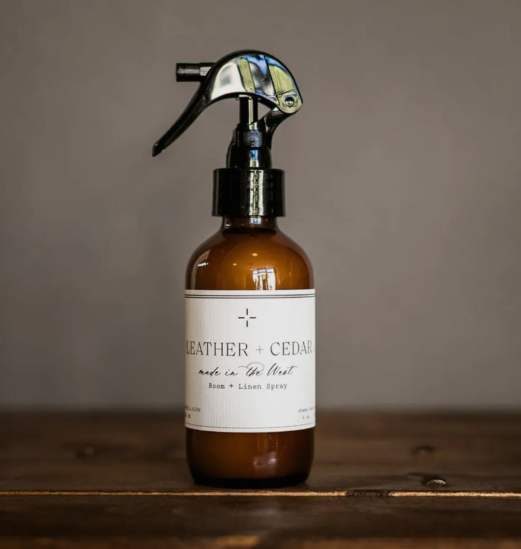 Leather & Cedar Linen & Room Spray - 4oz