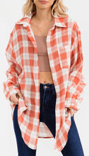 Load image into Gallery viewer, Kentucky Oversized Plaid Top