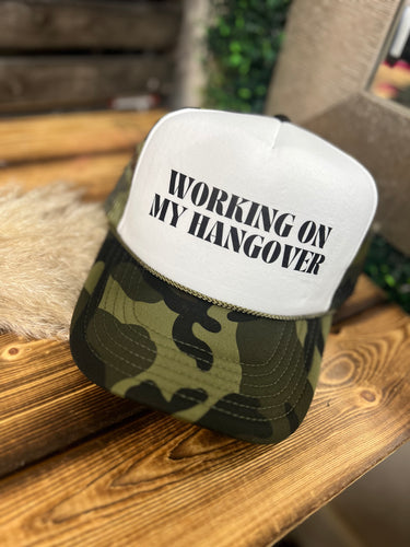 Working On My Hangover Camo/White Hat