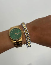 Load image into Gallery viewer, Chan Sutton Bracelet - 2 Tone(Silver &amp; Gold W/Clear Stones)
