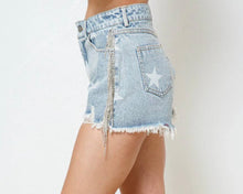 Load image into Gallery viewer, Oh My Stars Rhinestone Shorts