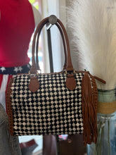 Load image into Gallery viewer, Hair on Hide Diamond Checkered Bag