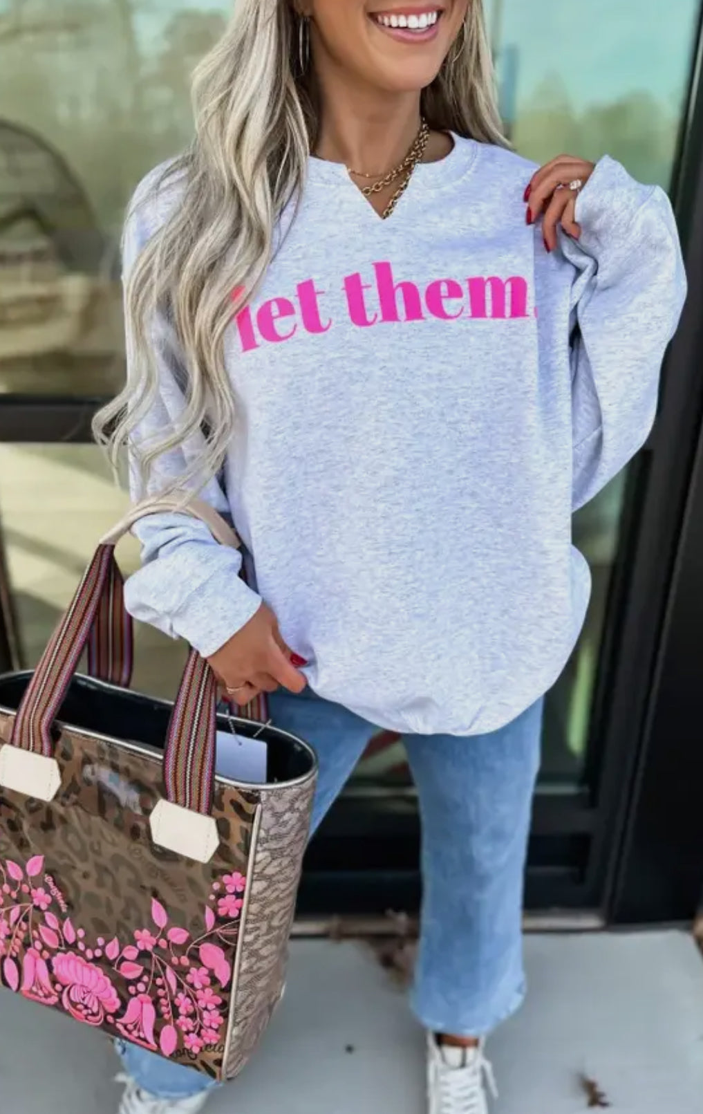 Let Them Crewneck Sweatshirt - Ash Gray