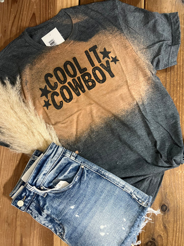 Cool It Cowboy Bleached Tee