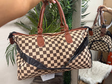 Load image into Gallery viewer, Checkered Weekender Bag - Mocha
