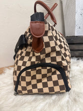 Load image into Gallery viewer, Checkered Weekender Bag - Mocha