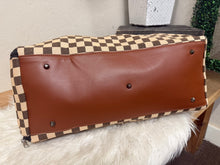 Load image into Gallery viewer, Checkered Weekender Bag - Mocha