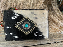 Load image into Gallery viewer, Eye of Goddess Card Holder - Black Half &amp; Half Silver Speckle