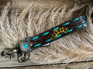 Sunflower Sunrise Stitched Key Fob