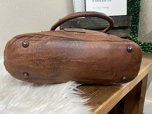 American Darling Handbag - Red/Tan Leather