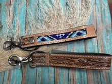 Load image into Gallery viewer, Tabosa Key Fob - Blue Beaded