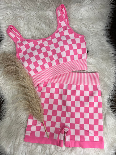 Checkered Set - Pink