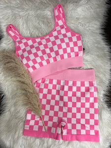 Checkered Set - Pink